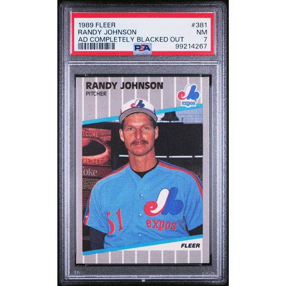 1989 Fleer #381 Randy Johnson RC Rookie PSA 7 Montreal Expos - Picture 1 of 3